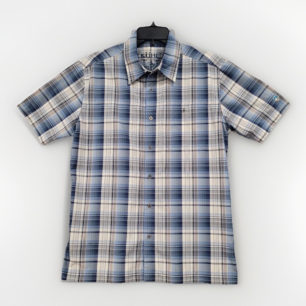 Kuhl Men's Medium Plaid Shirt Mountain Grown Hiking Summer Weight Gorpcore